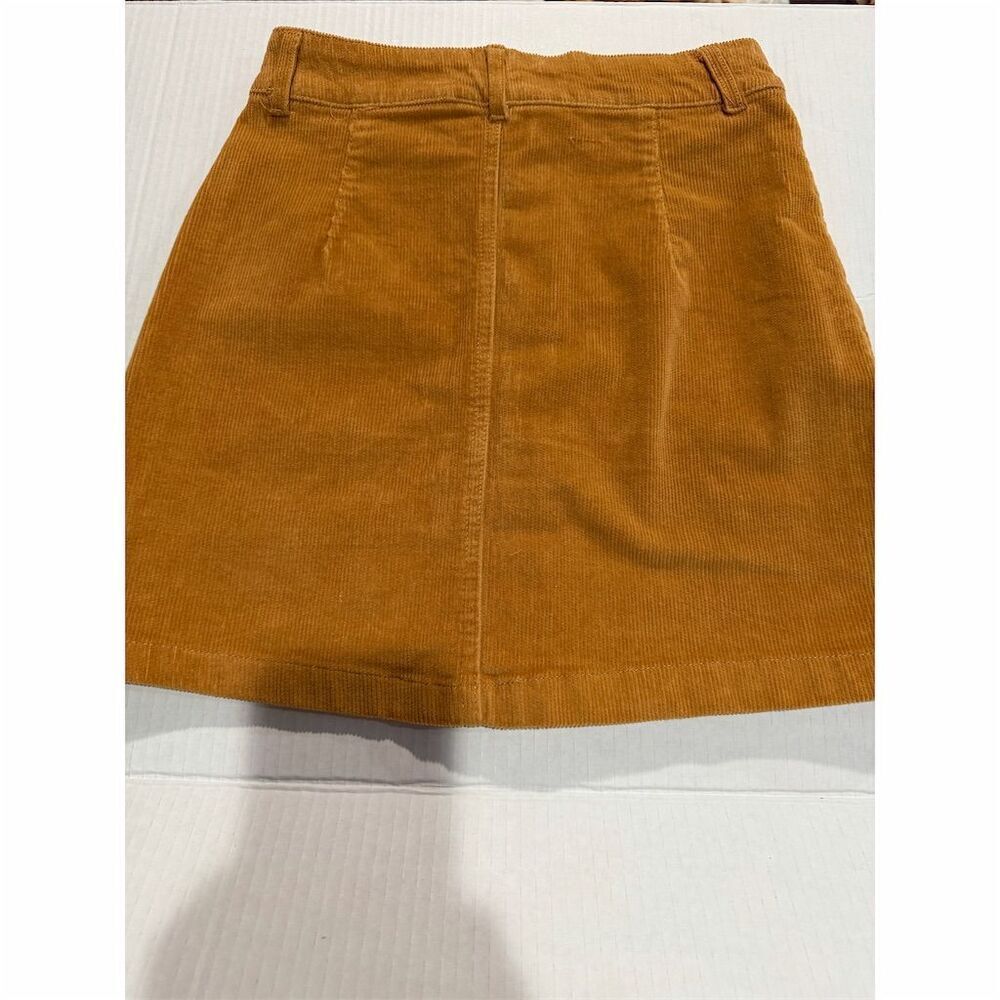 Wild Fable Women's Yellow Corduroy Button-Front Mini Skirt Size 00 - Picture 7 of 7